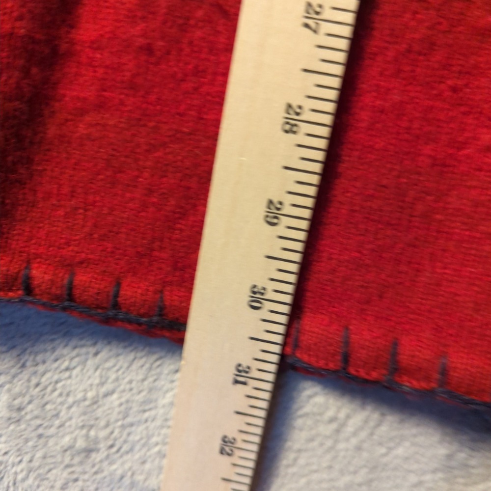Vintage 90s Lauren Ralph Lauren Sweater Mens XL Red Green Striped Lambswool - Picture 8 of 11